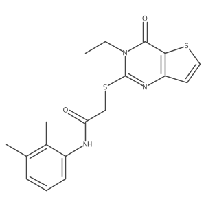 CCn1c(SCC(=O)Nc2cccc(C)c2C)nc2ccsc2c1=O结构式
