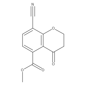 2H-1-Benzopyran-5-carboxylic acid, 8-cyano-3,4-dihydro-4-oxo-, methyl ester Structure