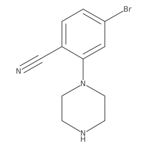 4-Bromo-2-(1-piperazinyl)benzonitrile结构式