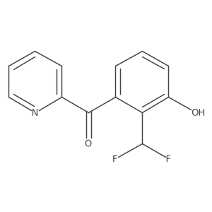 2-(2-(Difluoromethyl)-3-hydroxybenzoyl)pyridine结构式