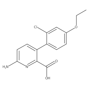 6-Amino-3-(2-chloro-4-ethoxyphenyl)picolinic acid结构式