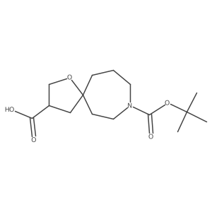 8-[(Tert-butoxy)carbonyl]-1-oxa-8-azaspiro[4.6]undecane-3-carboxylic acid Structure