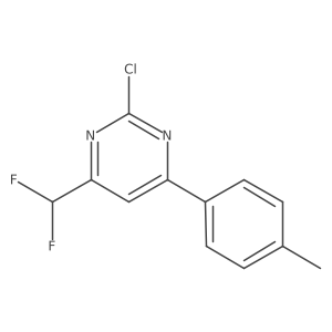 2-Chloro-4-(difluoromethyl)-6-(p-tolyl)pyrimidine Structure