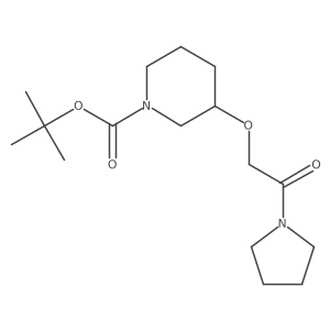 tert-Butyl 3-(2-oxo-2-(pyrrolidin-1-yl)ethoxy)piperidine-1-carboxylate Structure