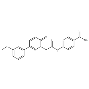 4-({[3-(3-methoxyphenyl)-6-oxopyridazin-1(6H)-yl]acetyl}amino)benzamide结构式