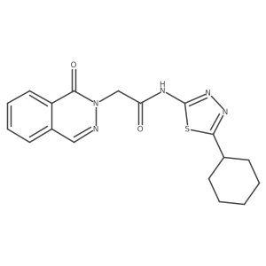 N-(5-cyclohexyl-1,3,4-thiadiazol-2-yl)-2-(1-oxophthalazin-2(1H)-yl)acetamide Structure