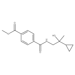 Methyl 4-[(2-cyclopropyl-2-hydroxypropyl)carbamoyl]benzoate结构式