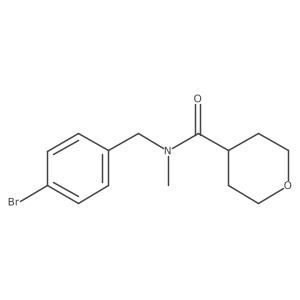 N-[(4-bromophenyl)methyl]-N-methyloxane-4-carboxamide结构式