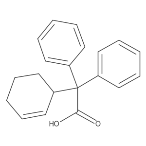 I+/--2-Cyclohexen-1-yl-I+/--phenylbenzeneacetic acid Structure