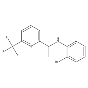2-Pyridinemethanamine, N-(2-bromophenyl)-I+/--methyl-6-(trifluoromethyl)-, (I+/-R)- Structure