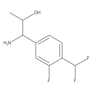 1-Amino-1-(4-(difluoromethyl)-3-fluorophenyl)propan-2-OL hydrochloride结构式