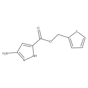 (thiophen-2-yl)methyl 5-amino-1H-pyrazole-3-carboxylate结构式