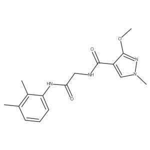 N-(2-((2,3-dimethylphenyl)amino)-2-oxoethyl)-3-methoxy-1-methyl-1H-pyrazole-4-carboxamide结构式