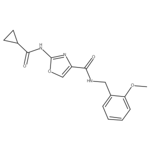 2-(cyclopropanecarboxamido)-N-(2-methoxybenzyl)oxazole-4-carboxamide Structure