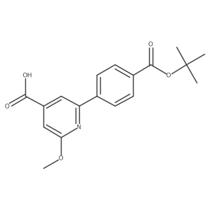 2-(4-(Tert-butoxycarbonyl)phenyl)-6-methoxyisonicotinic acid结构式