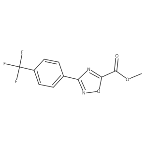 Methyl 3-(4-(trifluoromethyl)phenyl)-1,2,4-oxadiazole-5-carboxylate结构式