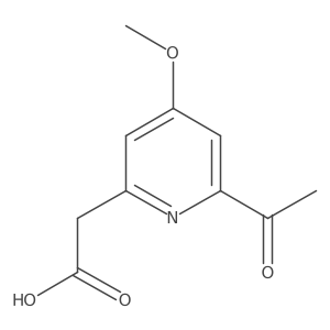 (6-Acetyl-4-methoxypyridin-2-YL)acetic acid Structure
