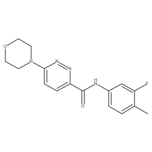 N-(3-fluoro-4-methylphenyl)-6-morpholinopyridazine-3-carboxamide结构式
