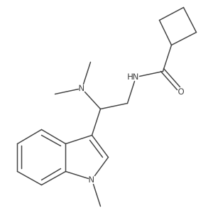 N-(2-(dimethylamino)-2-(1-methyl-1H-indol-3-yl)ethyl)cyclobutanecarboxamide Structure