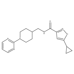 5-cyclopropyl-N-((1-(pyrimidin-2-yl)piperidin-4-yl)methyl)isoxazole-3-carboxamide Structure