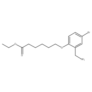 Ethyl 6-(2-(aminomethyl)-4-bromophenoxy)hexanoate Structure