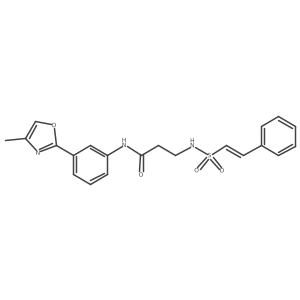 N-[3-(4-Methyl-1,3-oxazol-2-yl)phenyl]-3-[[(E)-2-phenylethenyl]sulfonylamino]propanamide Structure