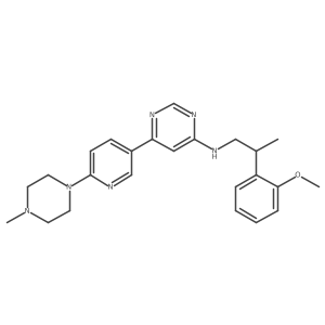 N-(2-(2-methoxyphenyl)propyl)-6-(6-(4-methylpiperazin-1-yl)pyridin-3-yl)pyrimidin-4-amine结构式