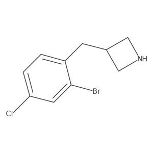3-[(2-Bromo-4-chlorophenyl)methyl]azetidine结构式