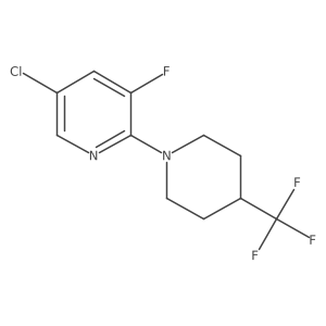 5-Chloro-3-fluoro-2-[4-(trifluoromethyl)piperidin-1-yl]pyridine结构式