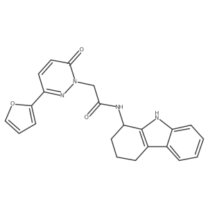 2-[3-(2-furyl)-6-oxo-1(6H)-pyridazinyl]-N-(2,3,4,9-tetrahydro-1H-carbazol-1-yl)acetamide结构式