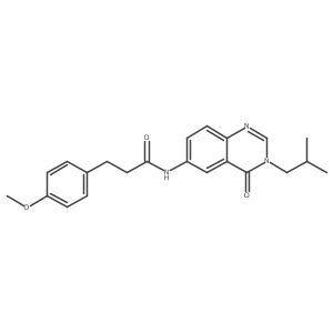 3-(4-methoxyphenyl)-N-[3-(2-methylpropyl)-4-oxo-3,4-dihydroquinazolin-6-yl]propanamide Structure