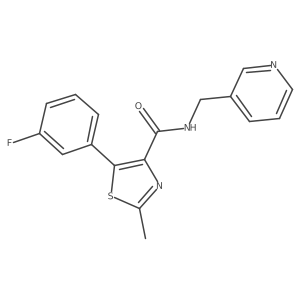 5-(3-fluorophenyl)-2-methyl-N-(3-pyridylmethyl)-1,3-thiazole-4-carboxamide Structure