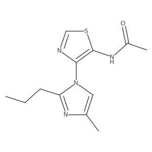 N-(4-(4-methyl-2-propyl-1H-imidazol-1-yl)thiazol-5-yl)acetamide结构式