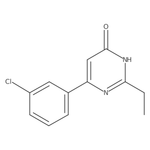 6-(3-Chlorophenyl)-2-ethyl-4(3H)-pyrimidinone结构式
