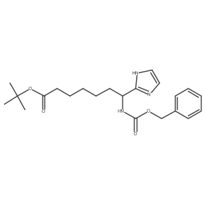 Tert-butyl (S)-7-(((benzyloxy)carbonyl)amino)-7-(1H-imidazol-2-YL)heptanoate结构式