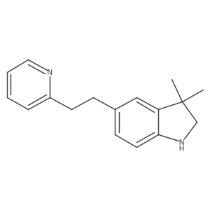 2,3-Dihydro-3,3-dimethyl-5-[2-(2-pyridinyl)ethyl]-1H-indole结构式