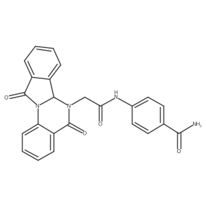 4-{[(5,11-dioxo-6a,11-dihydroisoindolo[2,1-a]quinazolin-6(5H)-yl)acetyl]amino}benzamide Structure