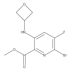 Methyl 6-bromo-5-fluoro-3-[(oxetan-3-yl)amino]pyridine-2-carboxylate Structure