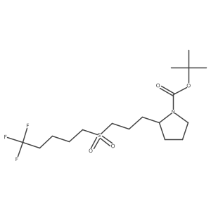 tert-Butyl (S)-2-(3-((5,5,5-trifluoropentyl)sulfonyl)propyl)pyrrolidine-1-carboxylate Structure