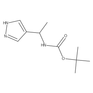 tert-butyl (1-(1H-pyrazol-4-yl)ethyl)carbamate结构式