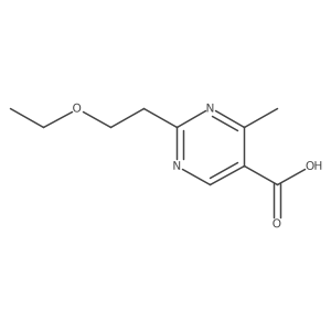 2-(2-Ethoxyethyl)-4-methylpyrimidine-5-carboxylic acid Structure