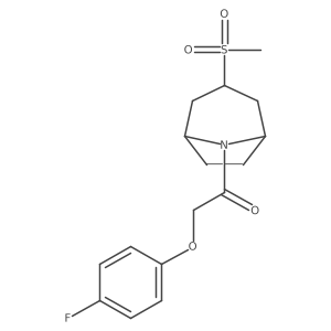 2-(4-fluorophenoxy)-1-((1R,5S)-3-(methylsulfonyl)-8-azabicyclo[3.2.1]octan-8-yl)ethanone Structure