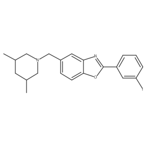 Benzoxazole, 5-[(3,5-dimethyl-1-piperidinyl)methyl]-2-(3-iodophenyl)- Structure