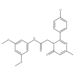 2-[2-(4-Chlorophenyl)-4-methyl-6-oxo-1,6-dihydropyrimidin-1-YL]-N-(3,5-dimethoxyphenyl)acetamide Structure