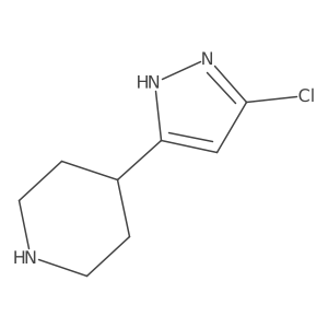 4-(5-chloro-1H-pyrazol-3-yl)piperidine结构式