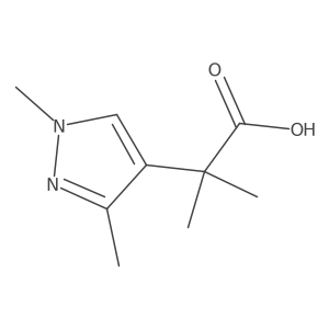 2-(1,3-Dimethyl-1H-pyrazol-4-yl)-2-methylpropanoic acid Structure