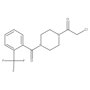 2-Chloro-1-(4-(2-(trifluoromethyl)benzoyl)piperazin-1-yl)ethanone Structure