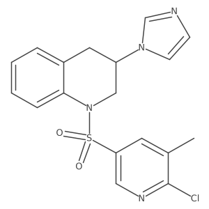 1-[(6-chloro-5-methylpyridin-3-yl)sulfonyl]-3-(1H-imidazol-1-yl)-1,2,3,4-tetrahydroquinoline结构式