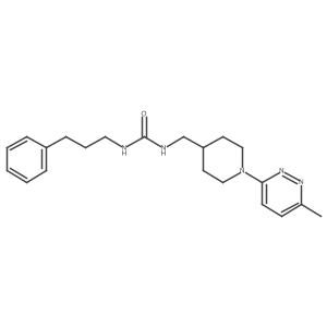 1-((1-(6-Methylpyridazin-3-yl)piperidin-4-yl)methyl)-3-(3-phenylpropyl)urea结构式