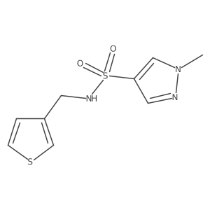 1-methyl-N-(thiophen-3-ylmethyl)-1H-pyrazole-4-sulfonamide Structure